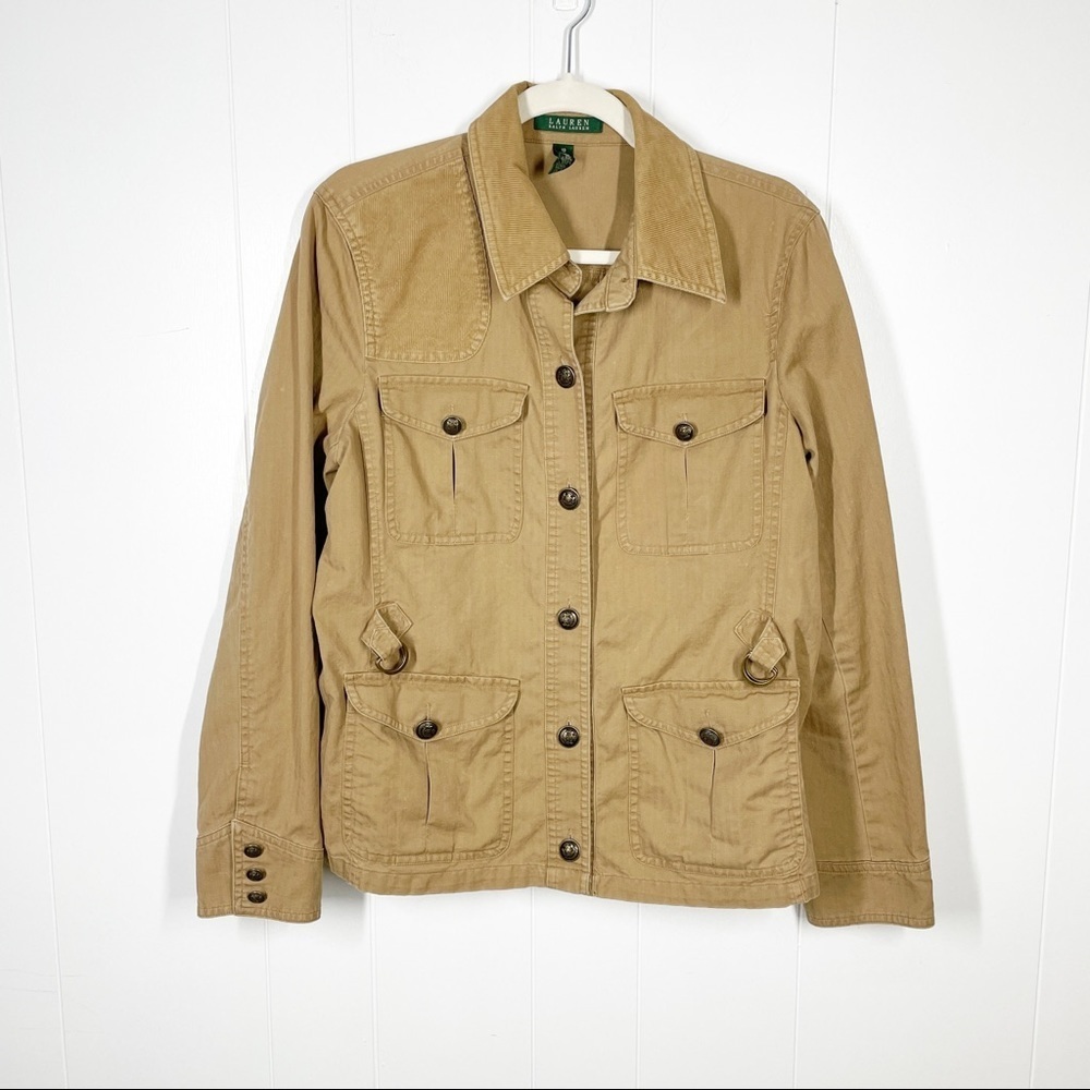 Ralph Lauren LRL 100% Cotton Tan Long Sleeve Jacket 12